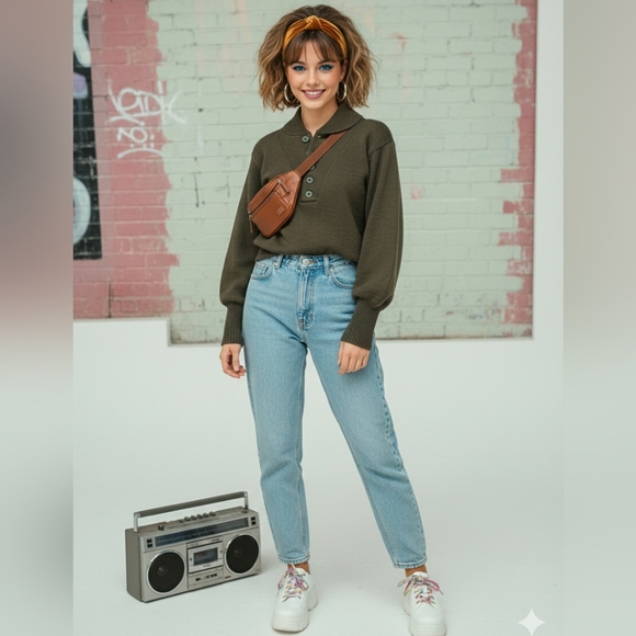 Vintage 100% Wool Olive Drab Sweater – Military Style – Size S - Picture 8 of 11